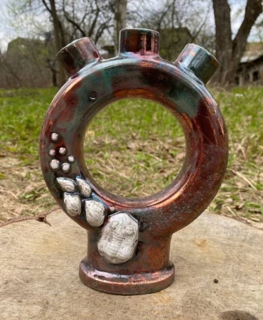 Glazur- RAKU GCR 1957 -biruzovaya-kracle- (335 мл), REFSAN-2